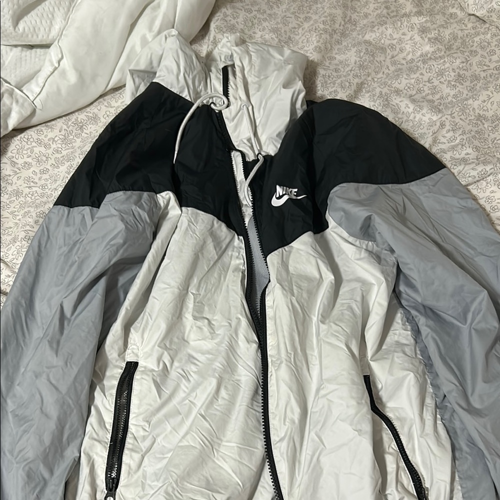 Nike Black and Gray Windbreaker Jacket